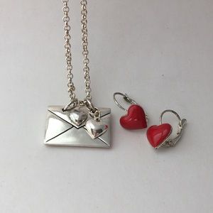 Love Letter Necklace/Earring Set